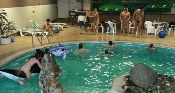 Indoor Dolphin Ride Full HD video - Nudity is perceived as a natural aspect of life