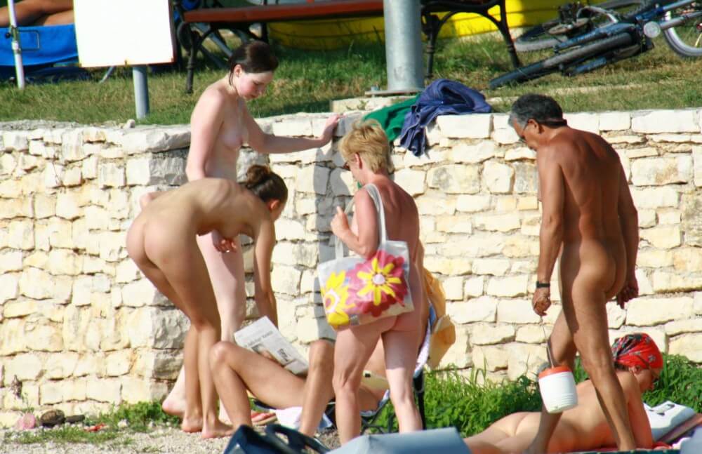 Nude Duet Girls Rail Climb Photo Set - Naturists live in harmony with nature