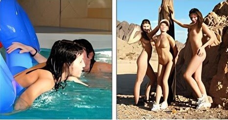 Documented Lifestyle # 1 - Nudists live together in nature and in groups