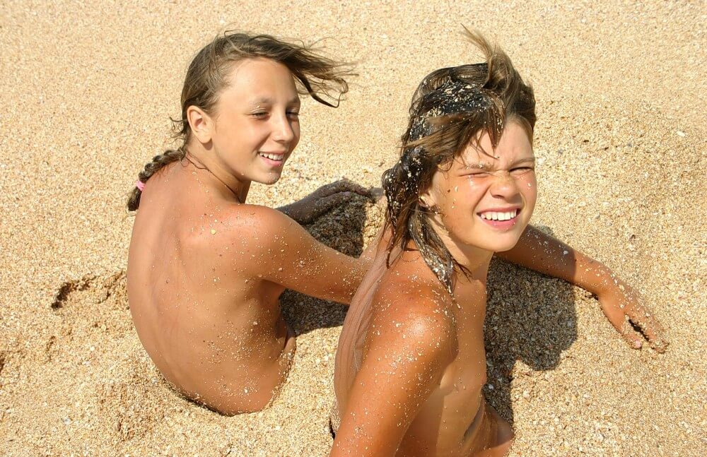 Ocean Beach Relaxing Photo Set - Harmony and balance are important in this nudist culture