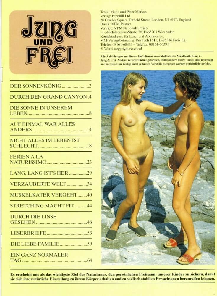 Jung und Frei Nr 76 - Minimizing clothing or nudism
