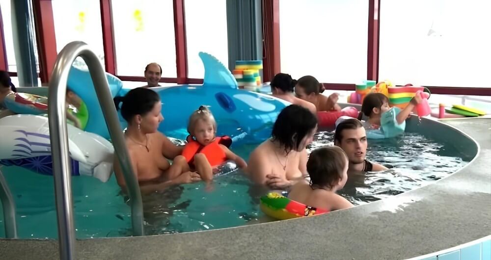 Indoor Swim Exercise - Taking Off Ones Clothes