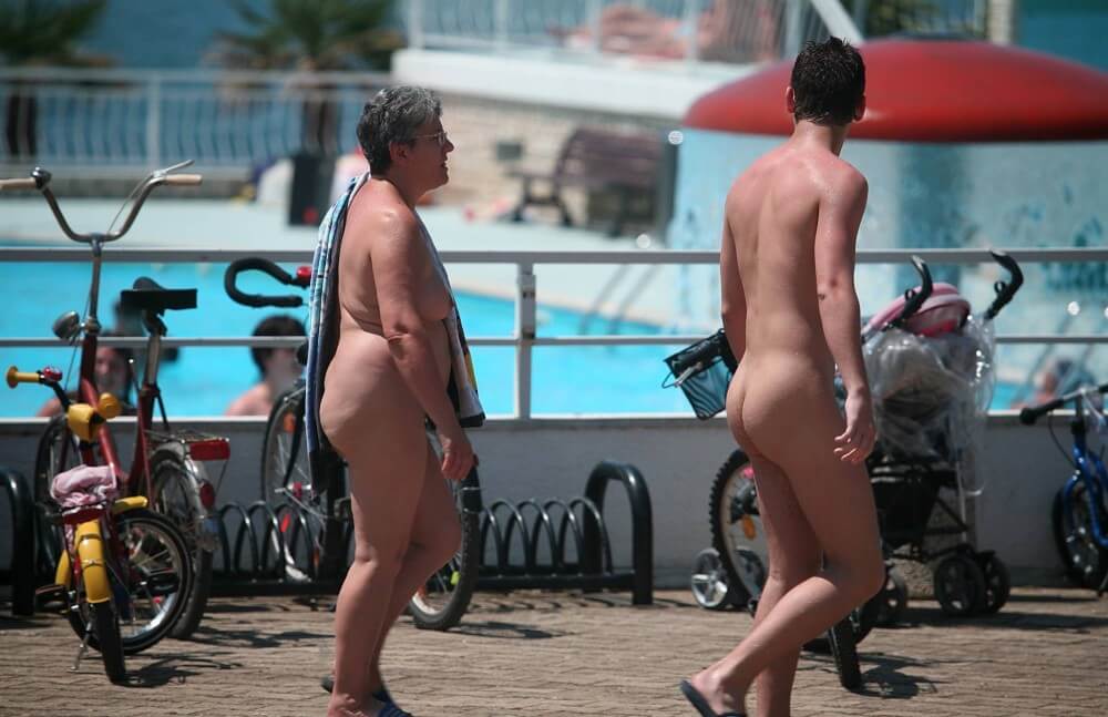 Sun-Soaked Sidewalk pics - Freedom and harmony in the practice of nudism and the naturist movement