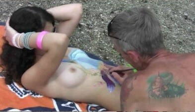 Body Art Nudist Beach 1 Full HD video - The practice of nudism helps to overcome stereotypes and insecurities