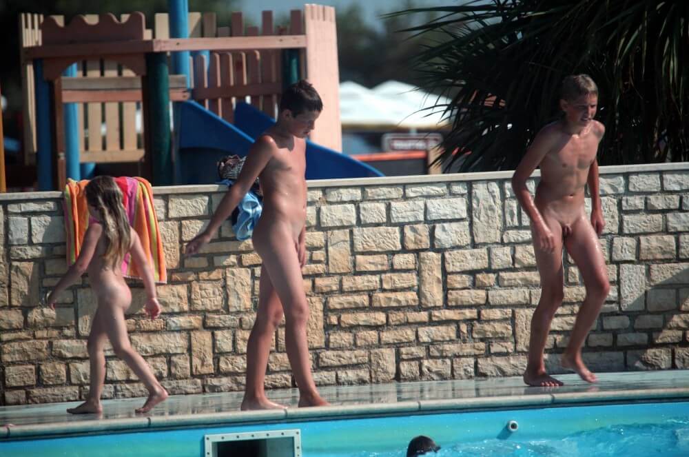 Naturist Pool Assortment photos - Nudism promotes personal freedom