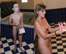 Naturists celebrates birthday photos - Family nudism in its cultural context